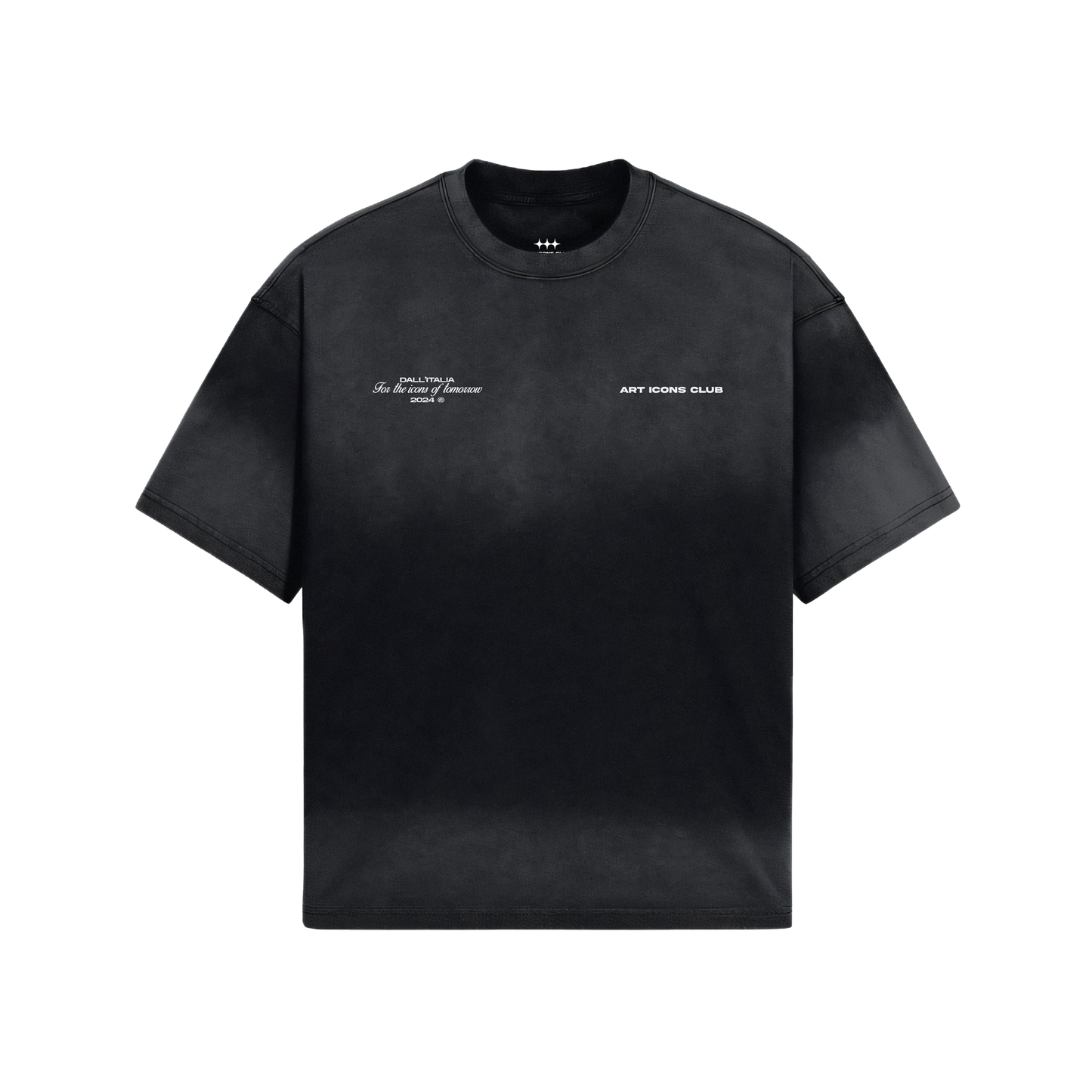 AIC BLOWN GRAPHIC BOXY TEE WASHED BLACK