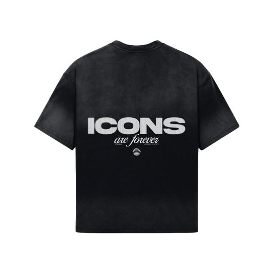 IAF BLOWN GRAPHIC BOXY TEE WASHED BLACK